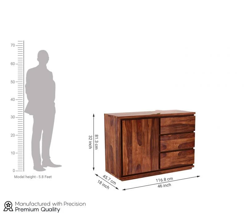 Kylian 3-Drawer Wooden Chest Of Drawers