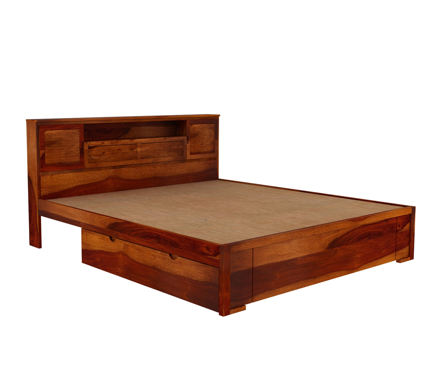 Atreus Sheesham Wood Bed With Storage Drawers