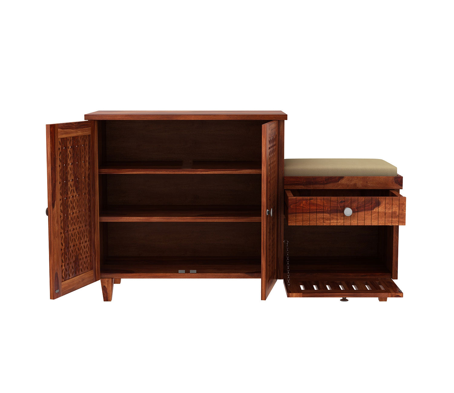 Preston Shoe Rack with Seat and Storage Drawers
