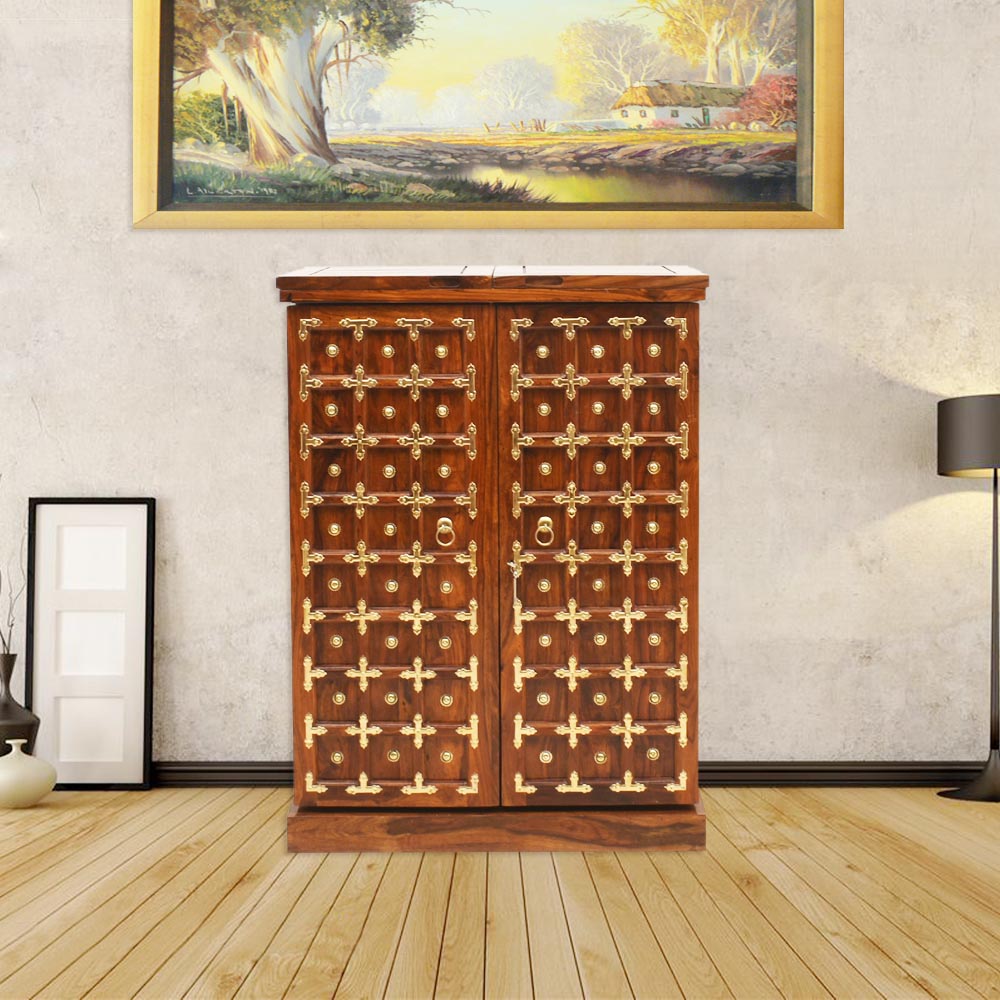 Mazie Regular Brass Design Bar Cabinet