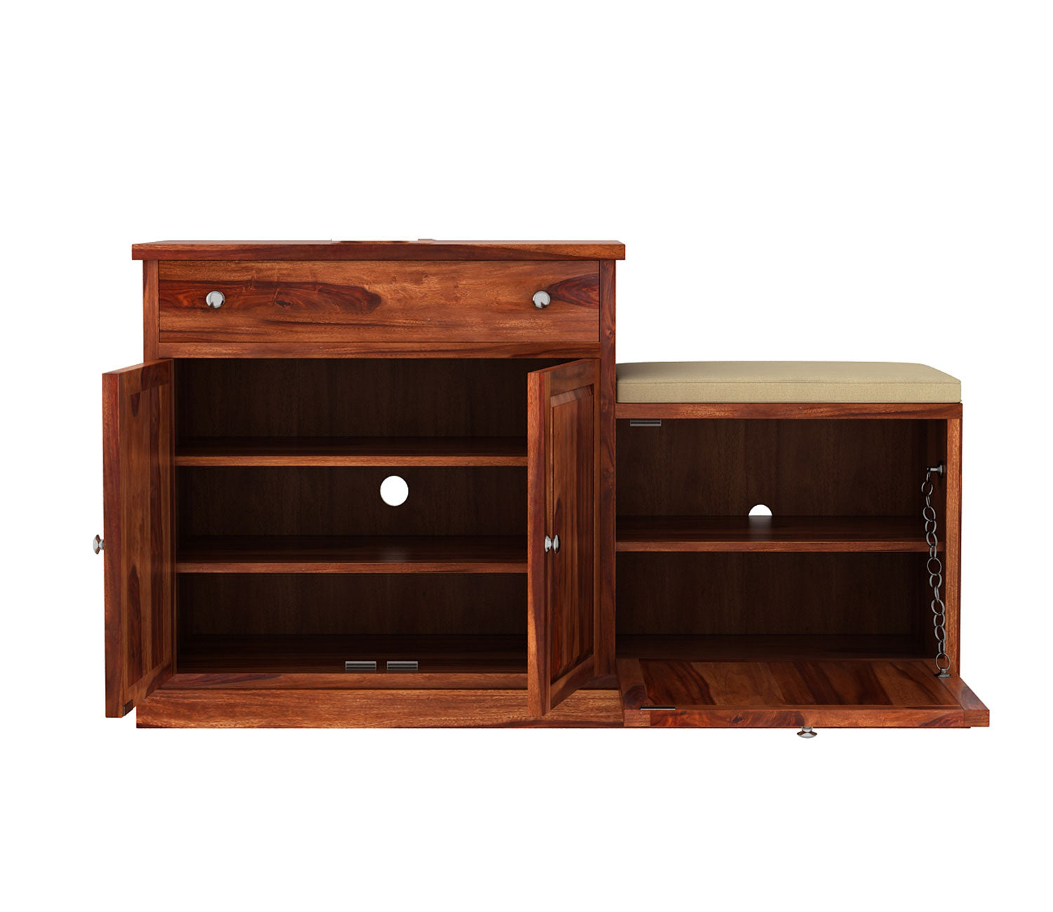 Tobias Modern Wooden Shoe Rack With Seat