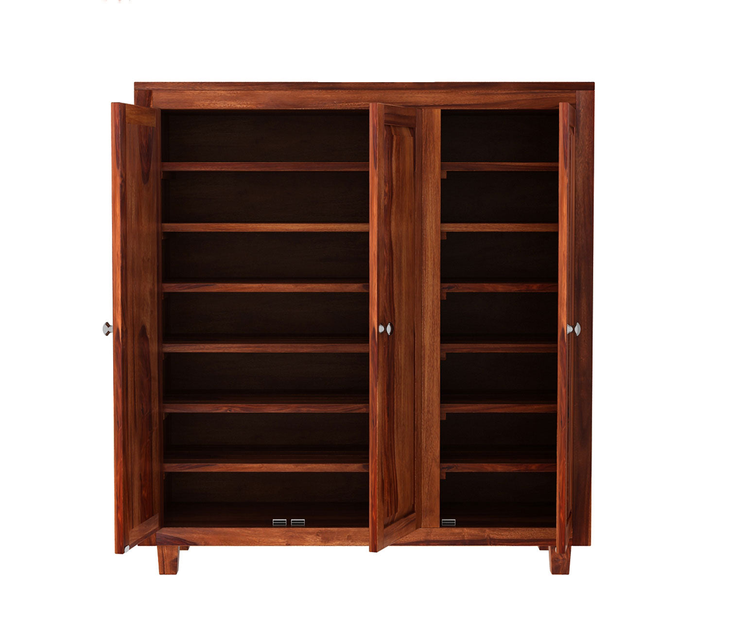 Jaylen Sheesham Wood Shoe Cabinet With 32 Pair Capacity