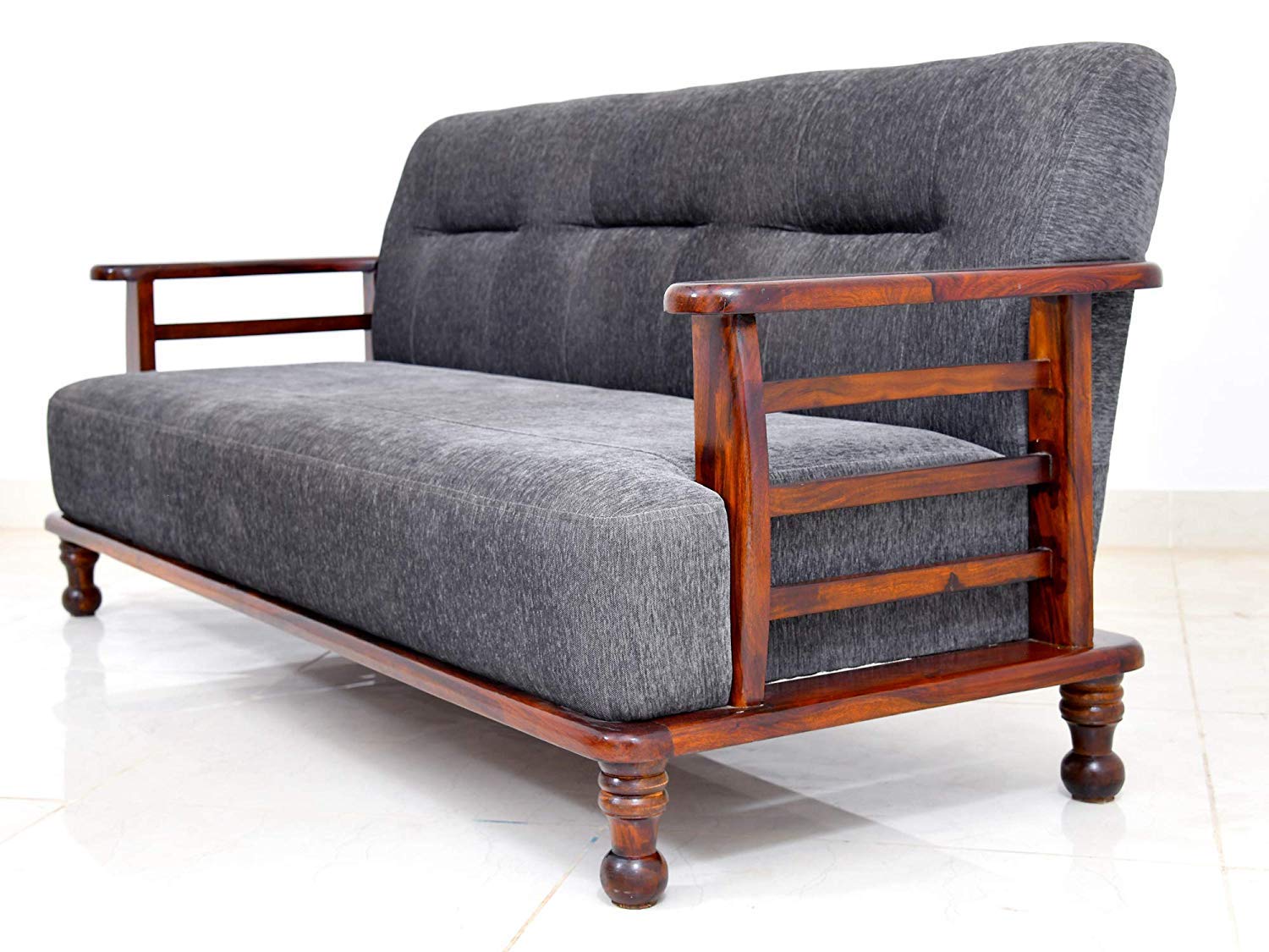Diablo Sheesham Wood Sofa Set for Living Room | 5 Seater Sofa Set