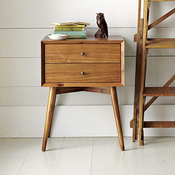 Alani Wooden Bedside Table With Natural Finish