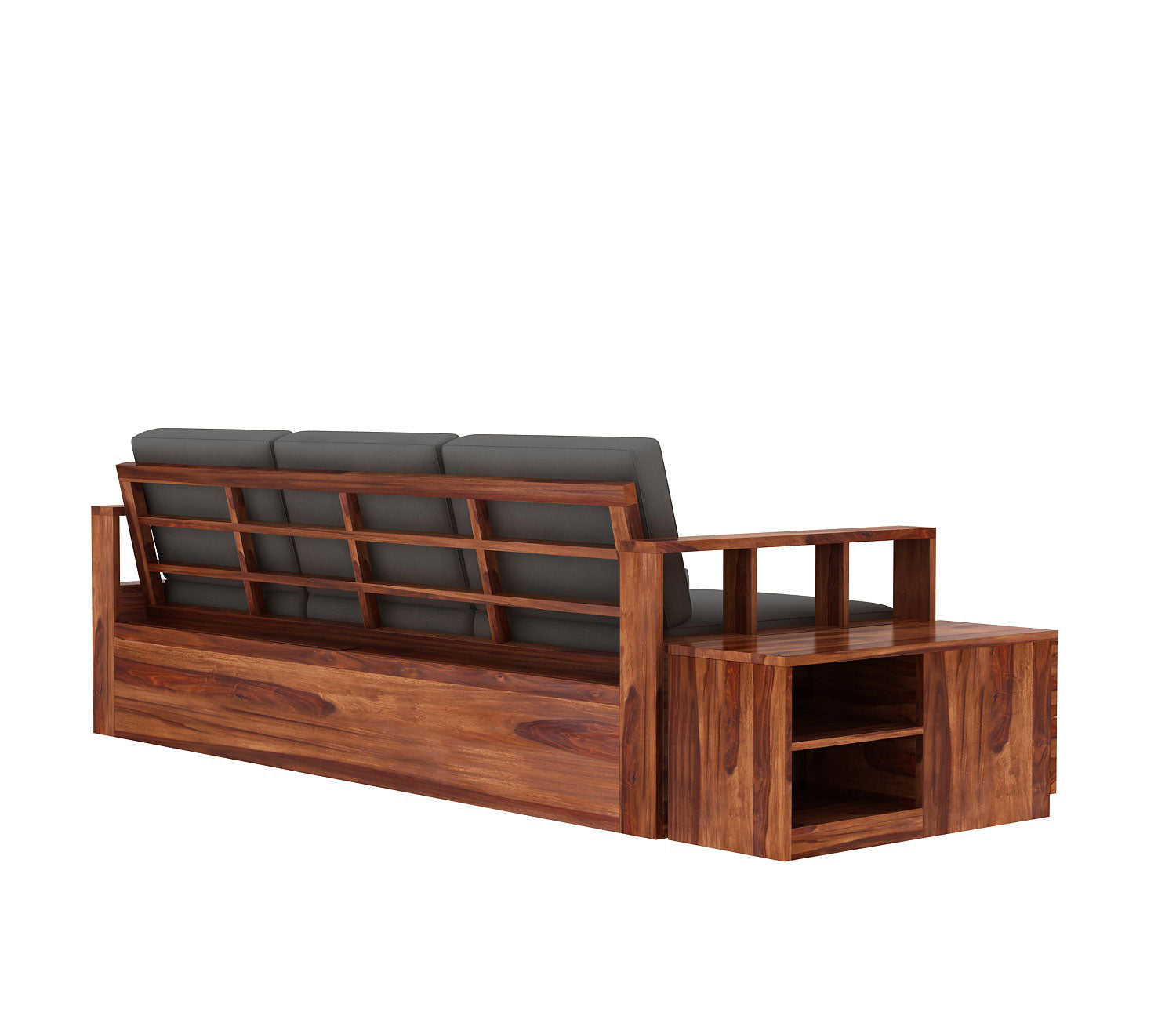 Herman L-Shaped Sheesham Wood Multifunctional Corner Sofa with Storage