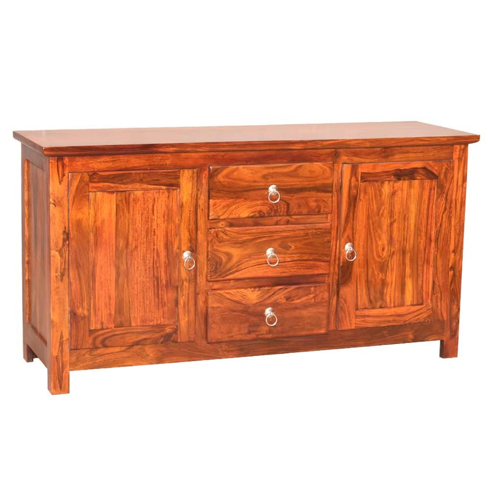 Rowan Solid Wooden Glass Crockery Almirah
