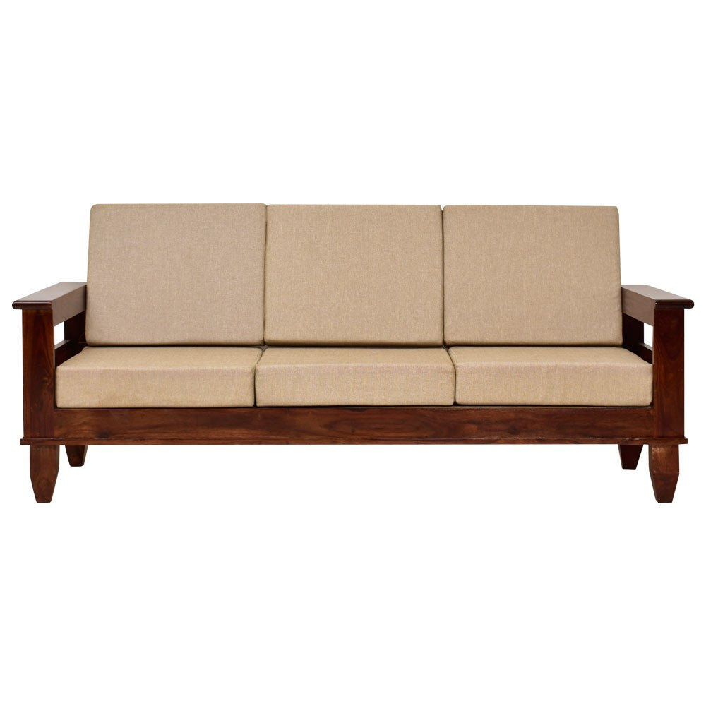 Allyson Wooden Magazine 5 Seater Sofa Set