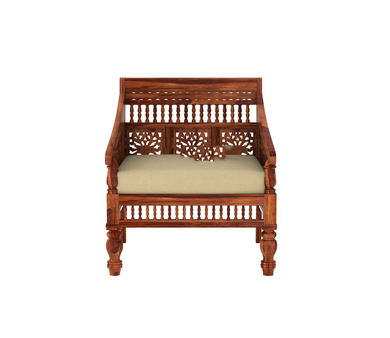 Jimmie Wooden 5 Seater Sofa Set