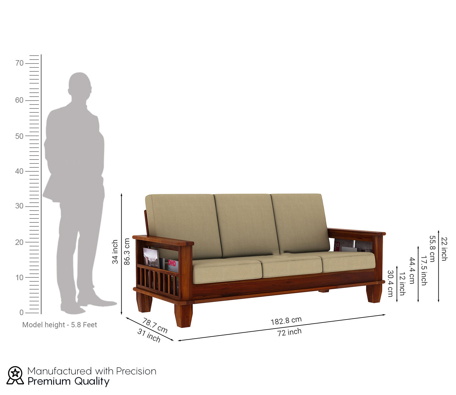 Kelly Wooden Sofa Set