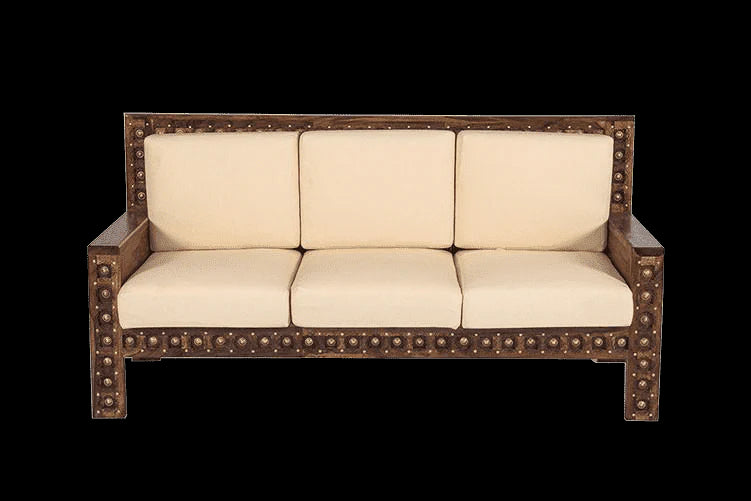 Faron Solid Wood Brass Royal Sofa set