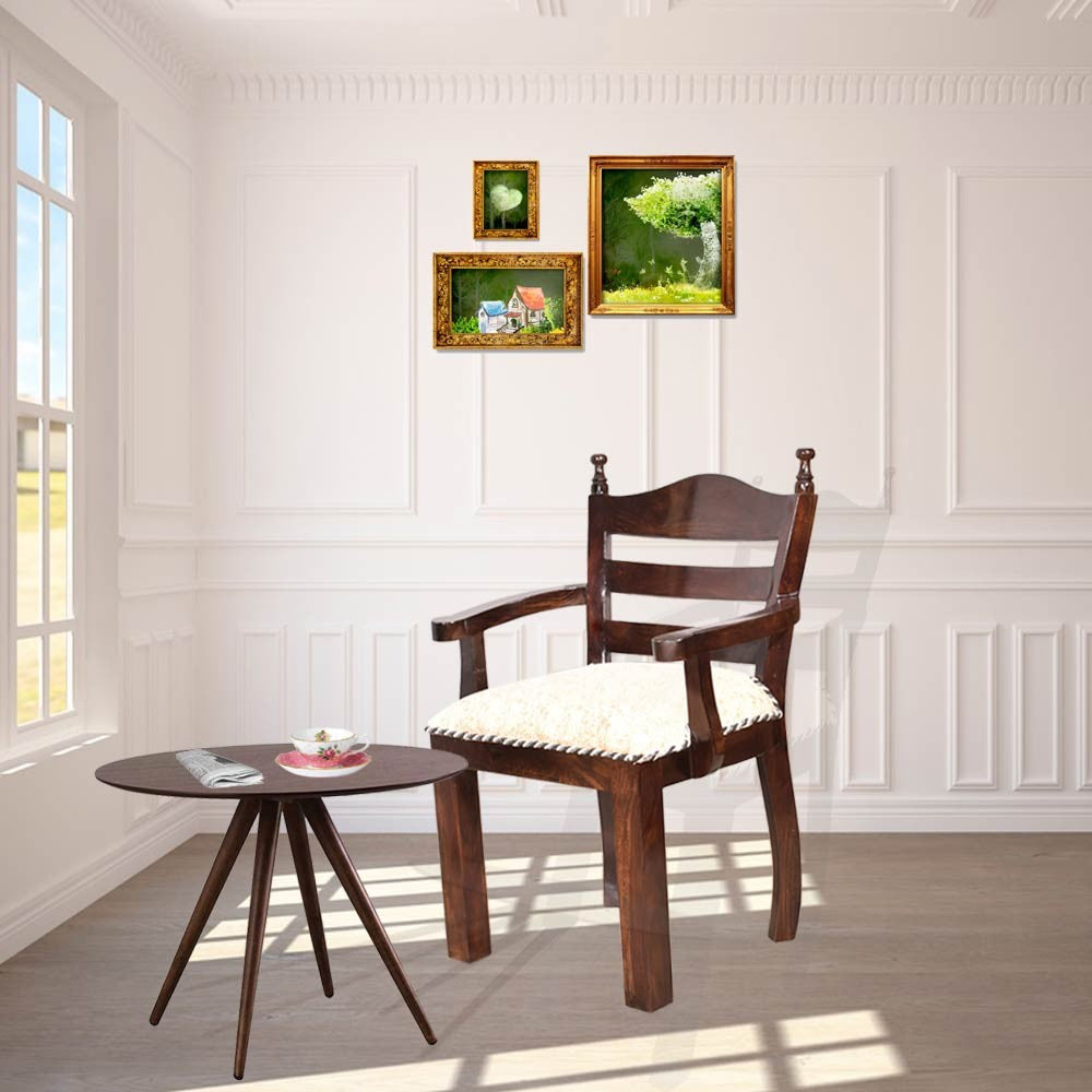 Kamryn Sheesham Wooden Easy Chair for Home and Office