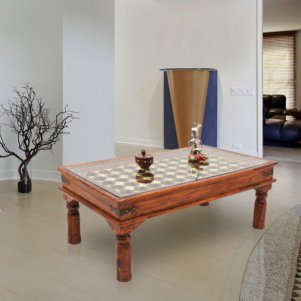 Xiomara Center Table with Brass Work