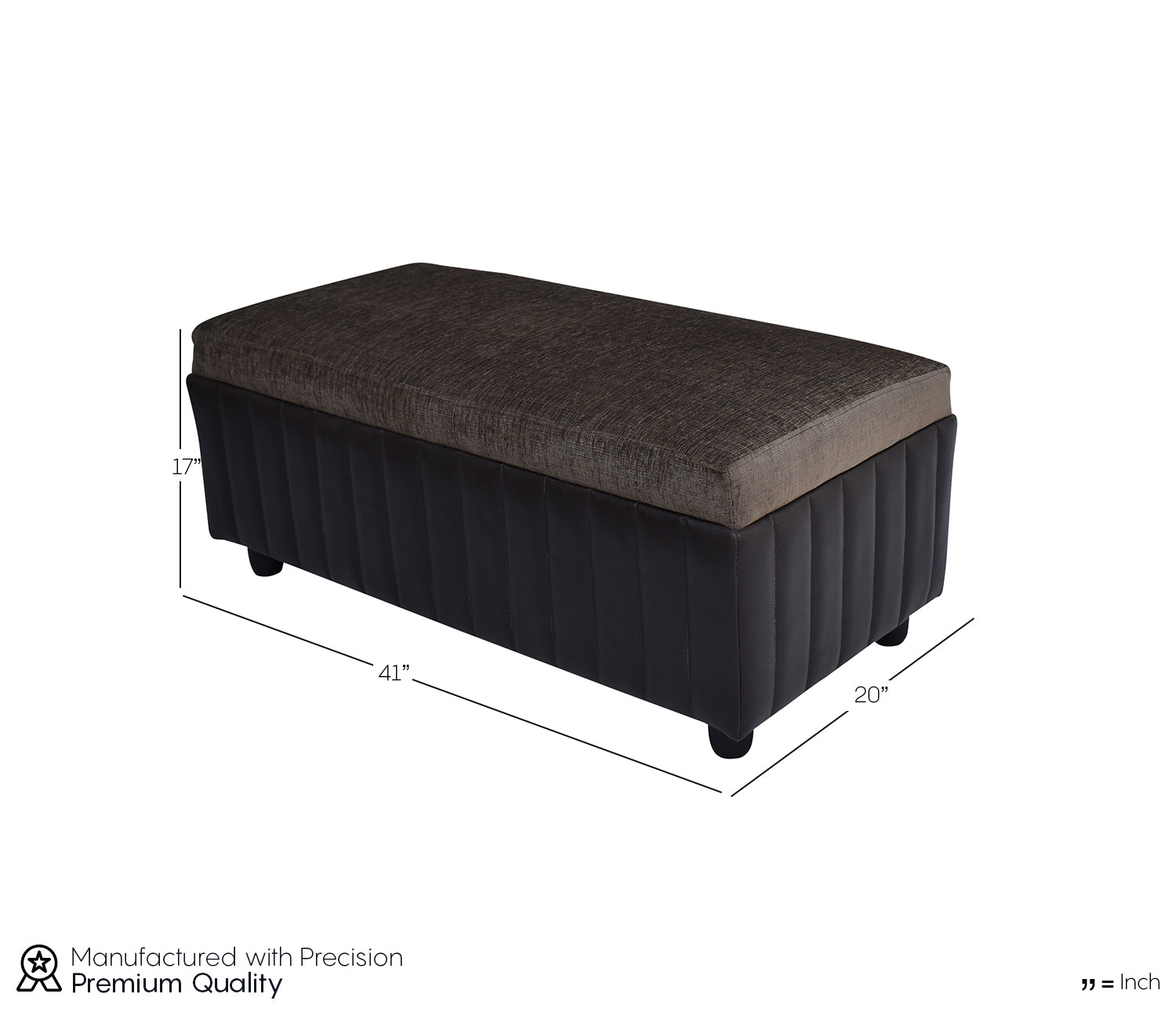 Kevin 2 Seater Wooden Leatherette Bench