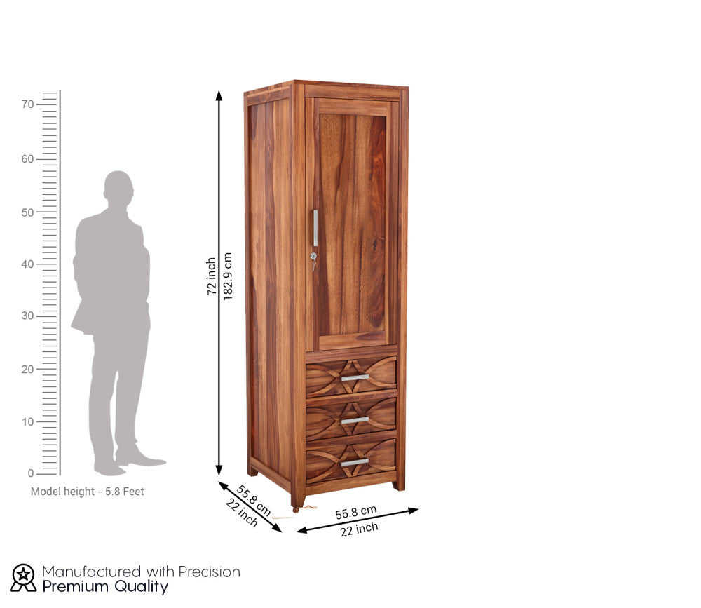 Andre 1 Door Multi-Utility Wardrobe