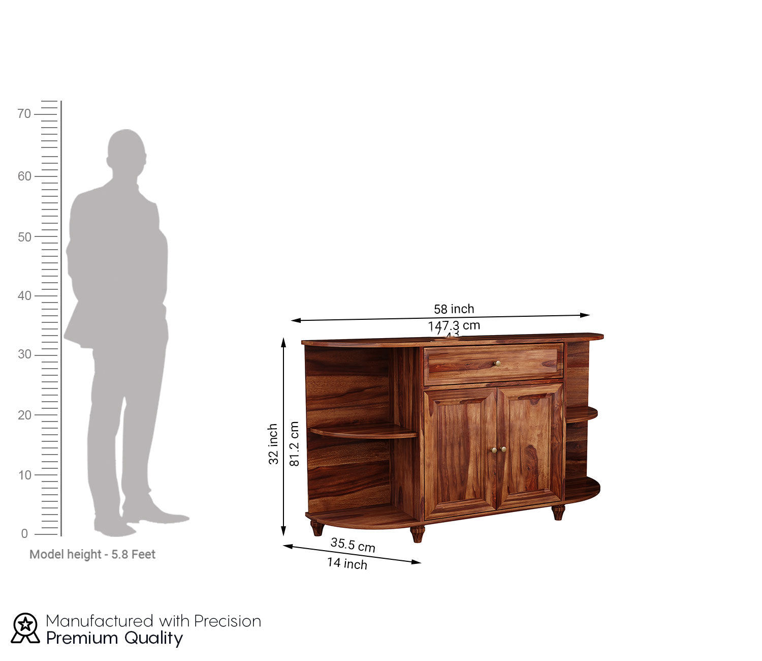 Marcus Sheesham Wood Storage Cabinet and Sideboard