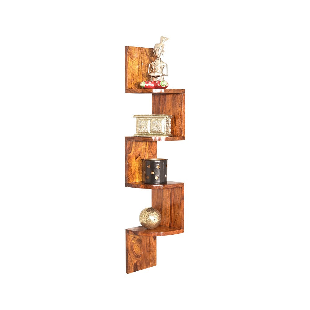 Maddison Wall Shelf Zig-Zag 4 Tier