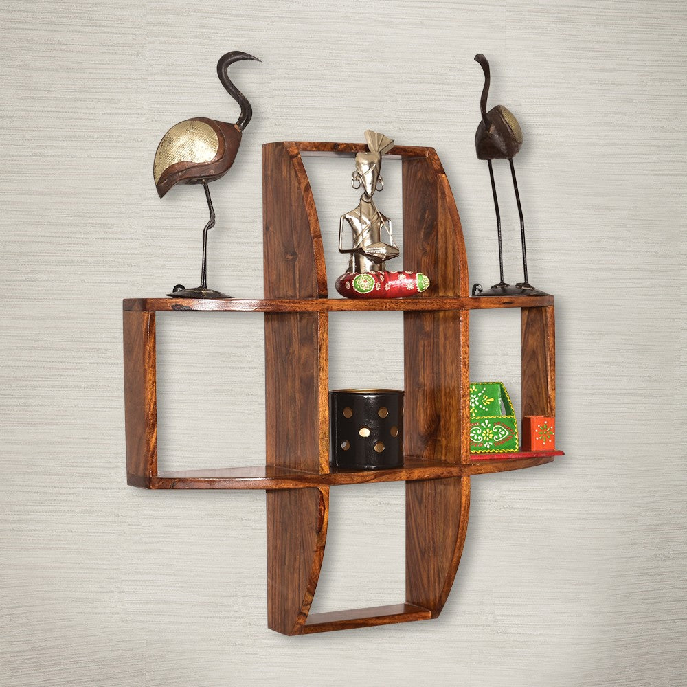 Alison Wall Shelf Criss-Cross 2 Tier
