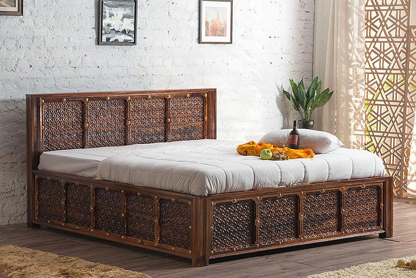Josiah Brass Panache Bed with Storage
