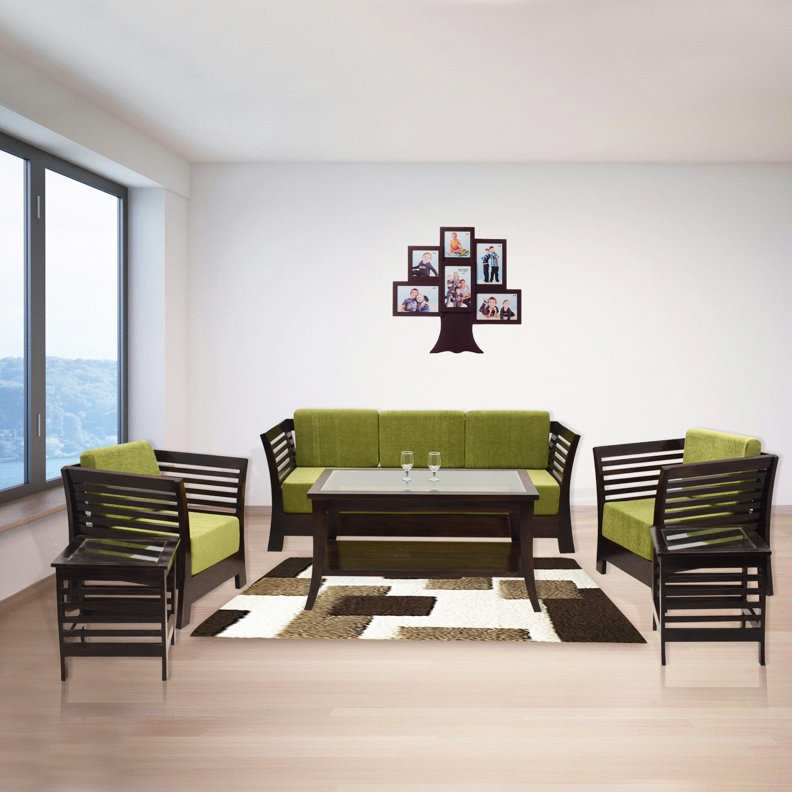 Malayah Sheesham Lorenzo Sofa Set