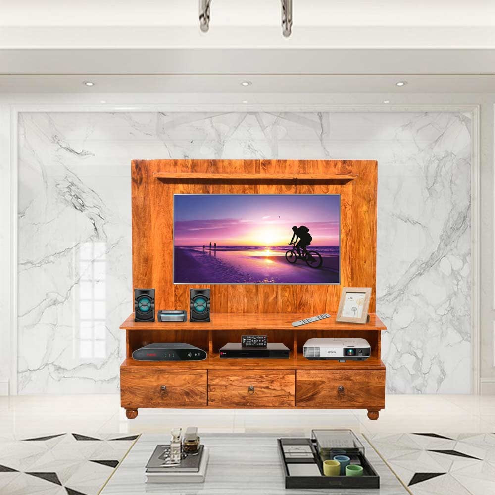 Amirah WOODEN TV & LED STAND CUM SHELF