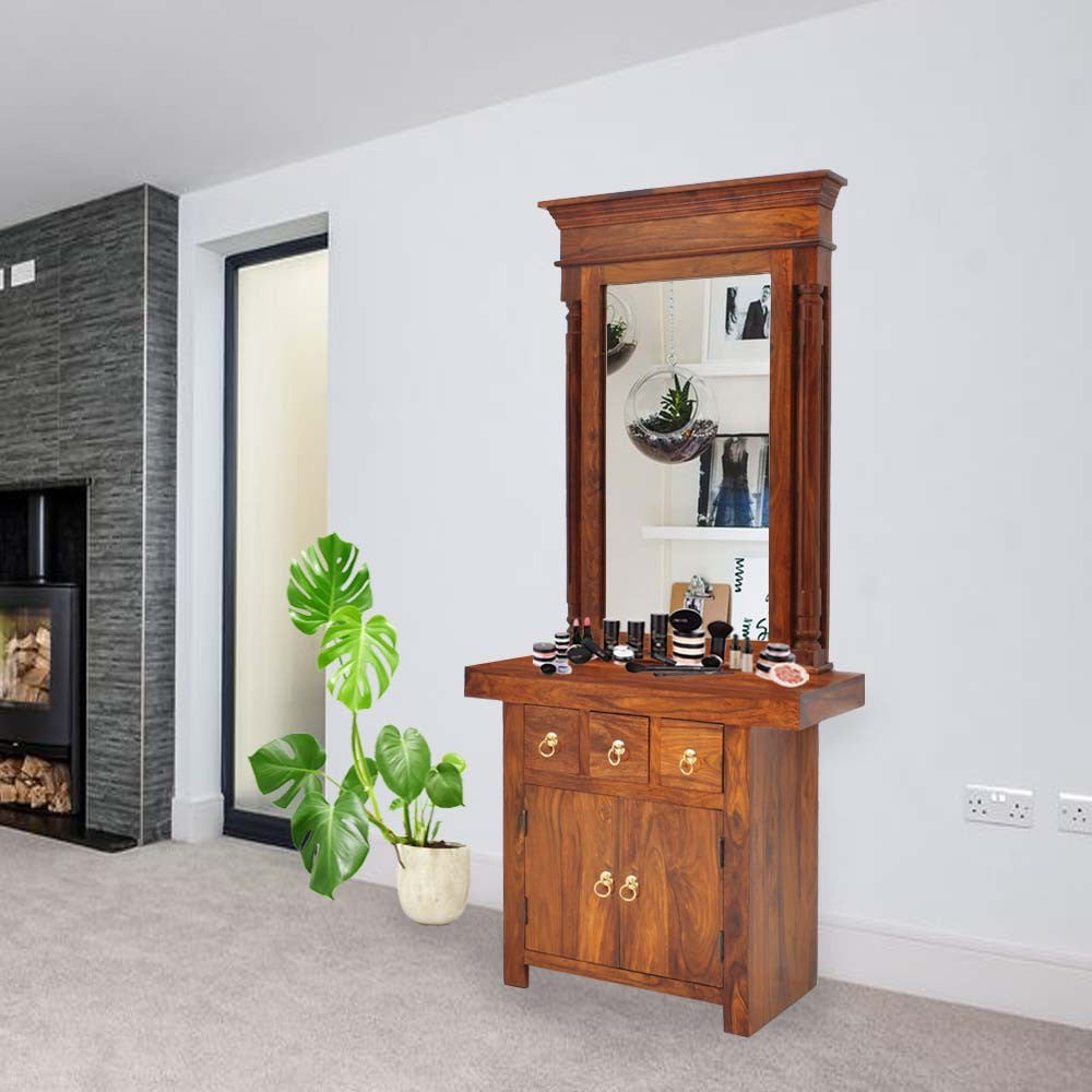 Carolina Dressing Mirror And 3 Storage Drawers
