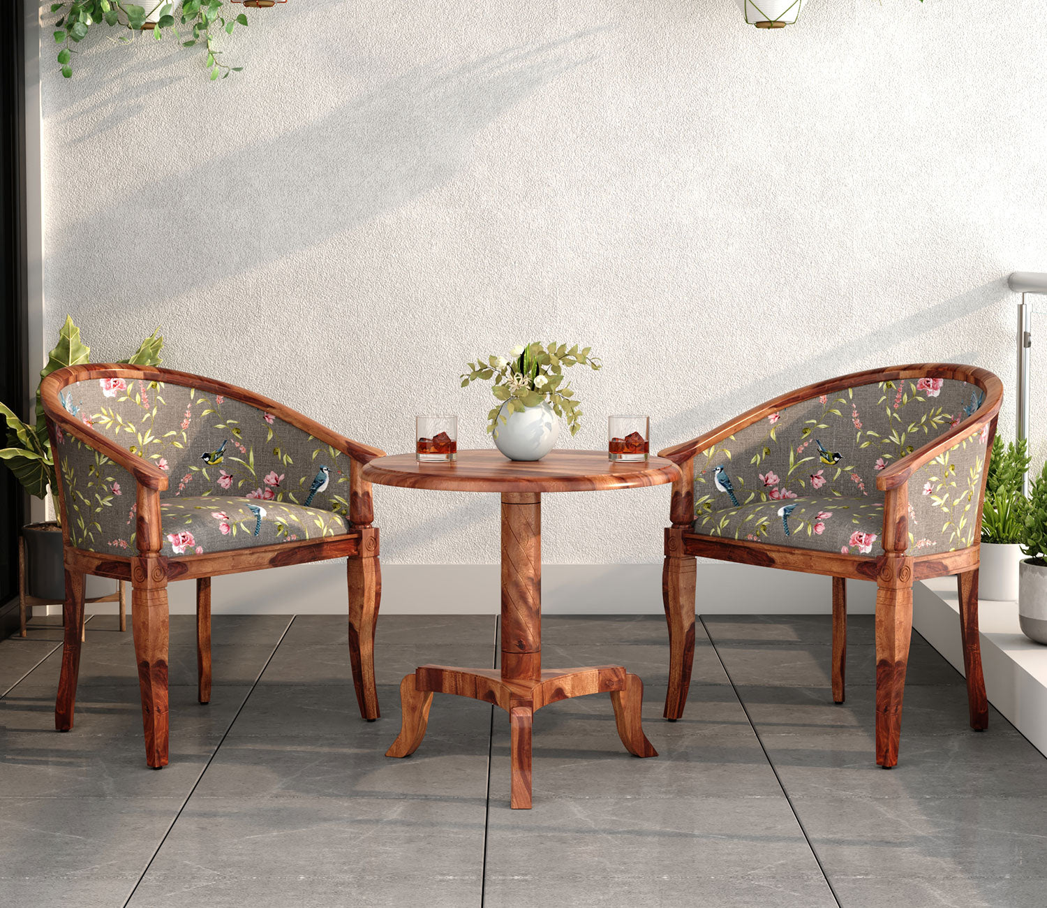 Adam 2 Seater Sheesham Wood Balcony Set