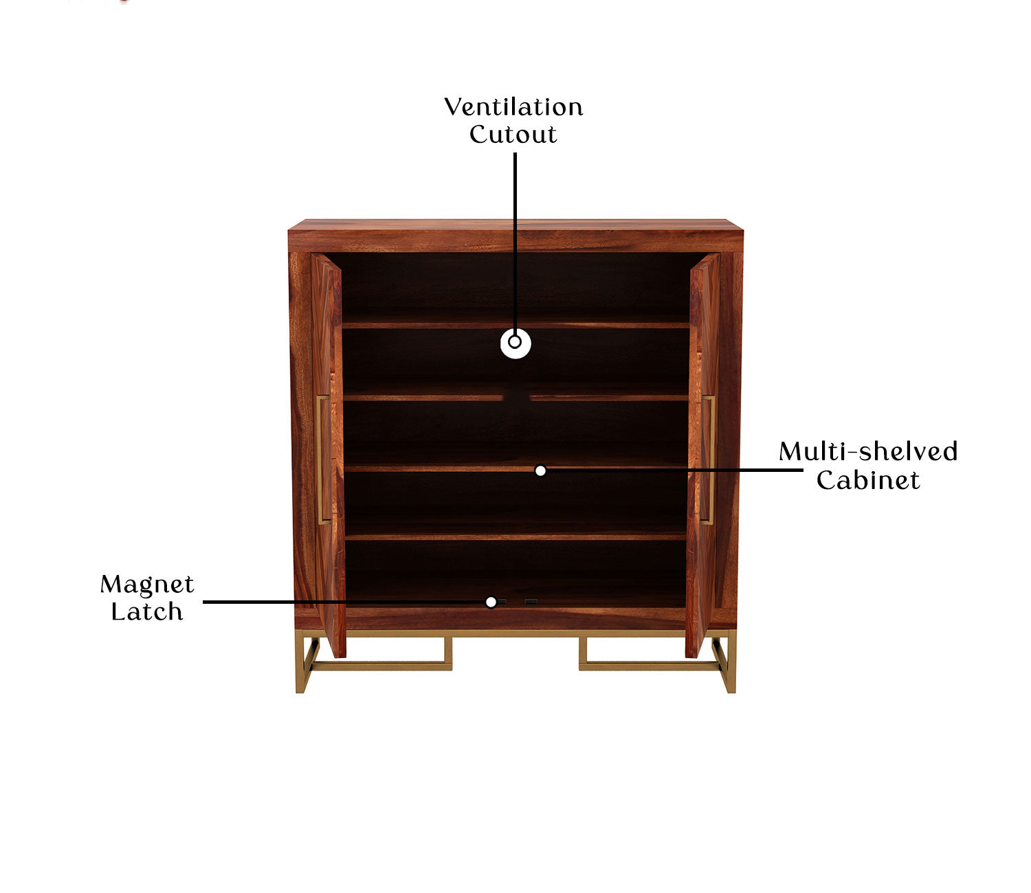 Remington Sheesham Wood Shoe Rack