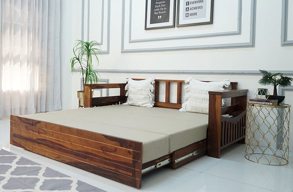 Mason Sheesham Wood Sofa Cum Bed