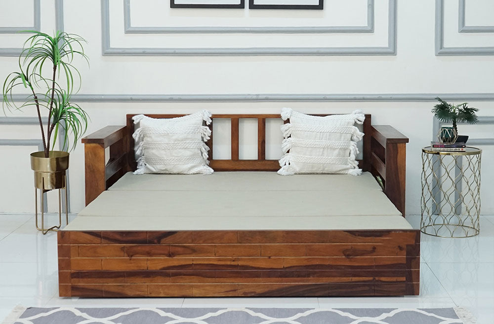 Mason Sheesham Wood Sofa Cum Bed