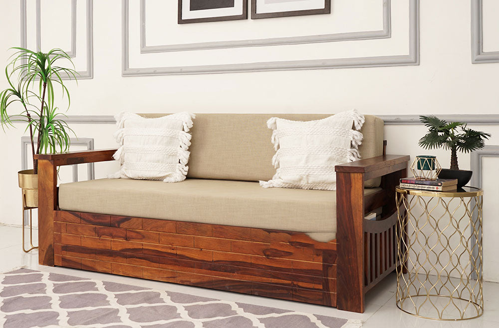 Mason Sheesham Wood Sofa Cum Bed
