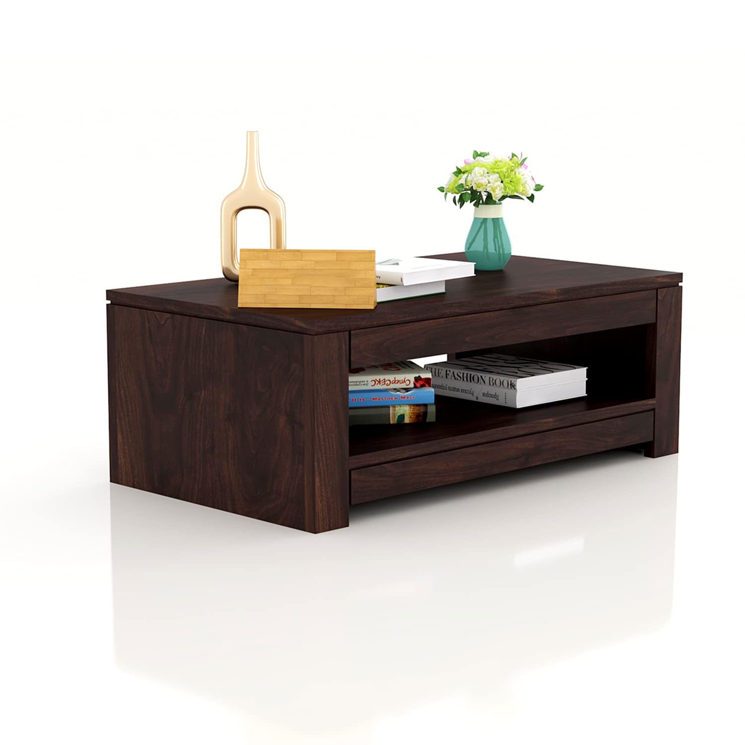 Zoey Wooden Center Table for Living Room | Coffee Table for Home | Center Table
