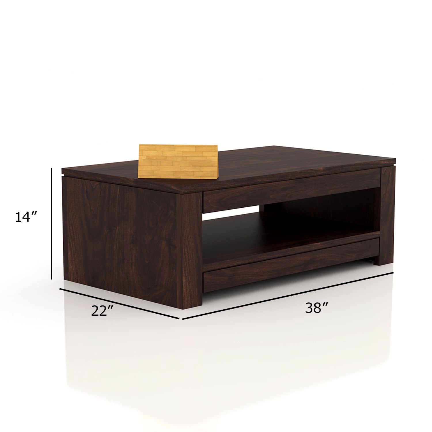 Zoey Wooden Center Table for Living Room | Coffee Table for Home | Center Table