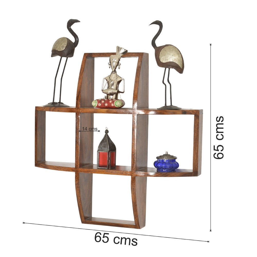Alison Wall Shelf Criss-Cross 2 Tier