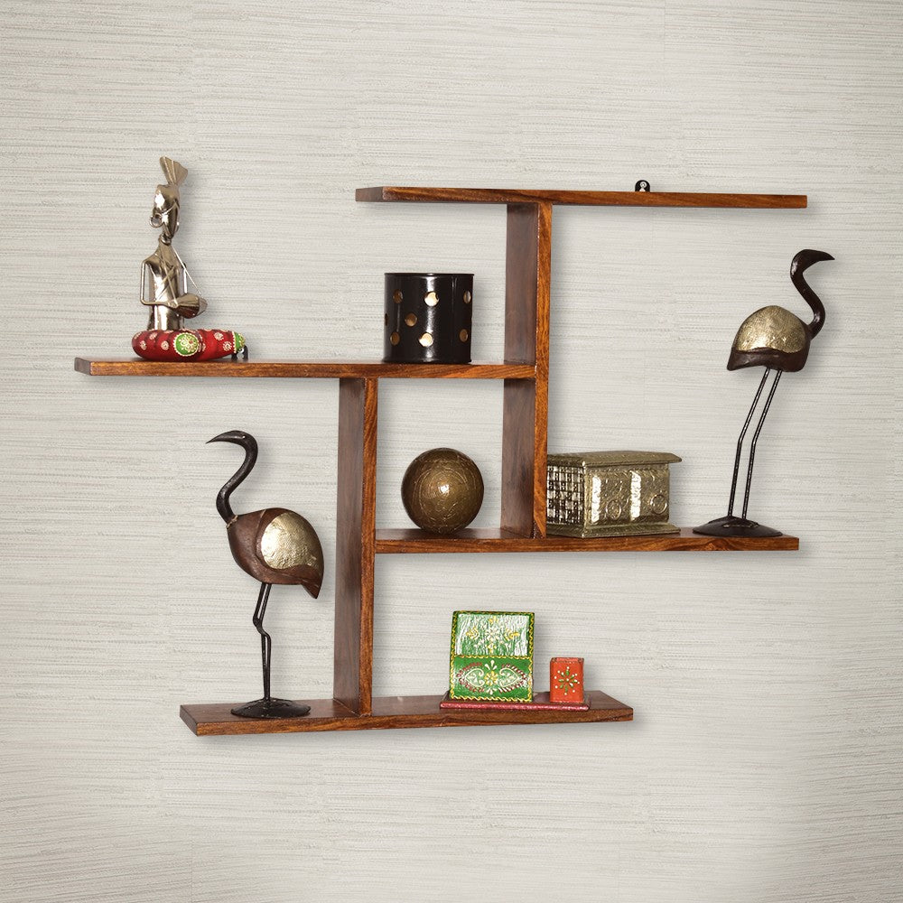 Lorelai Wooden Geometric Wall Shelf