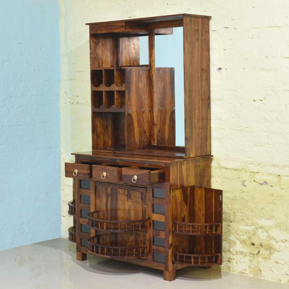 Laila Sheesham Wood Bar
