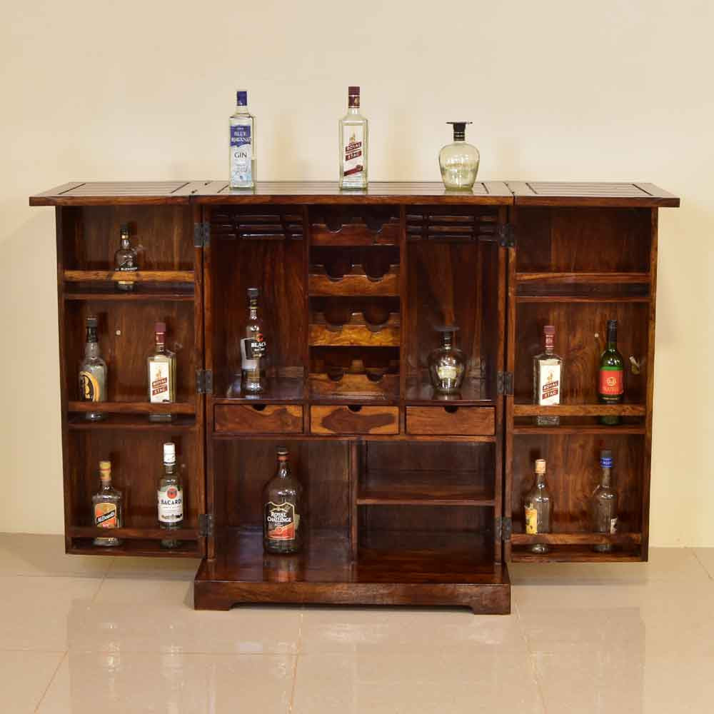 Mary Wood Tiles Design Bar Cabinet