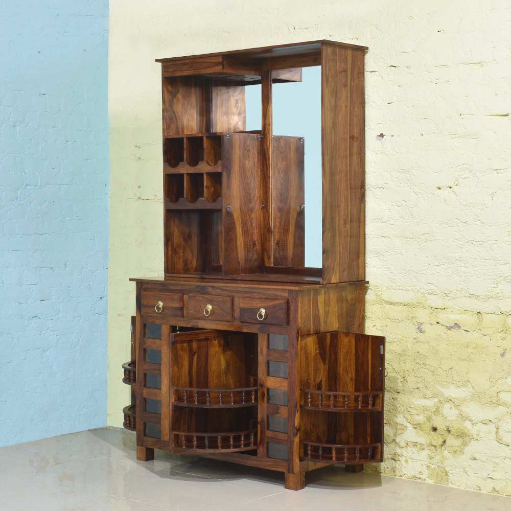 Laila Sheesham Wood Bar