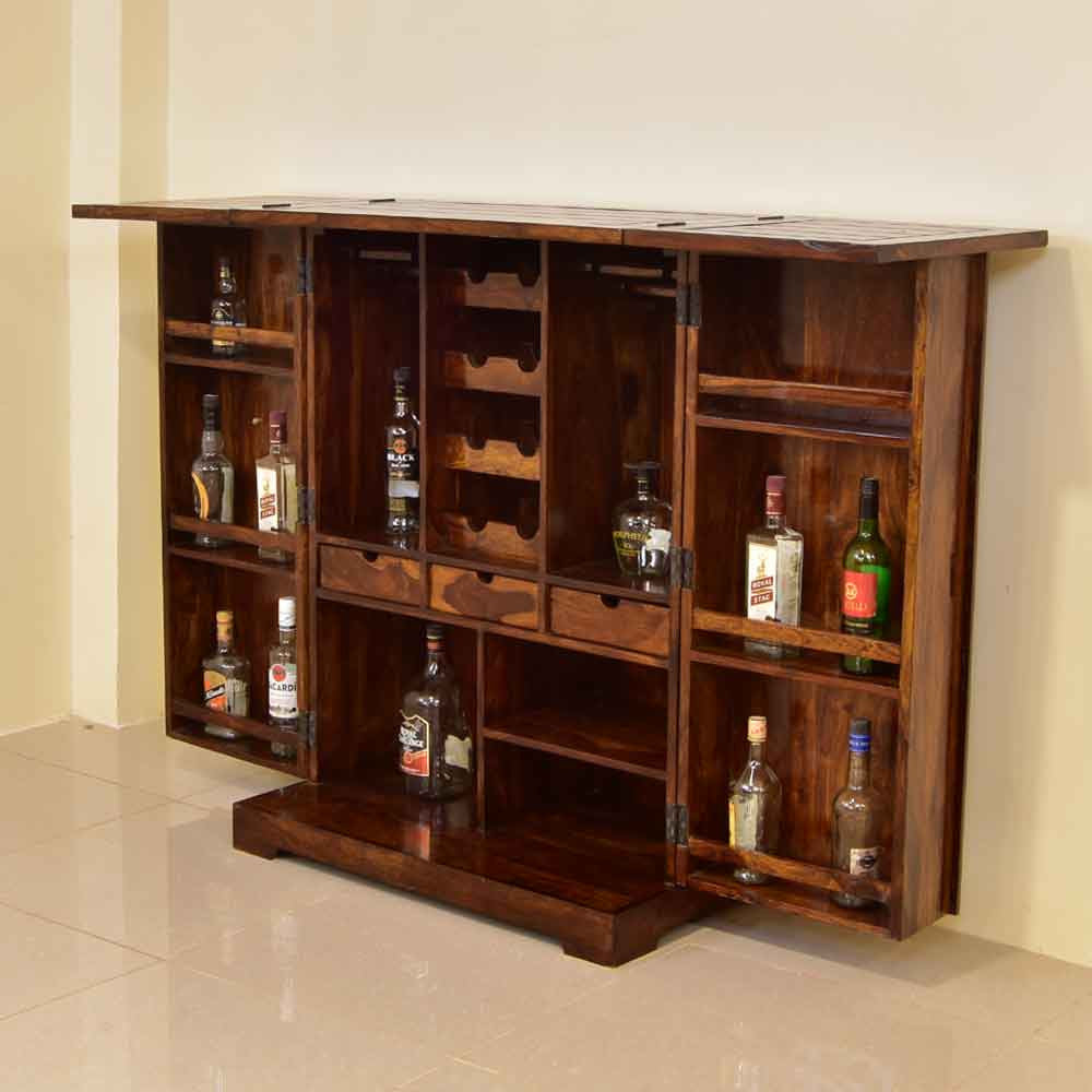 Mary Wood Tiles Design Bar Cabinet