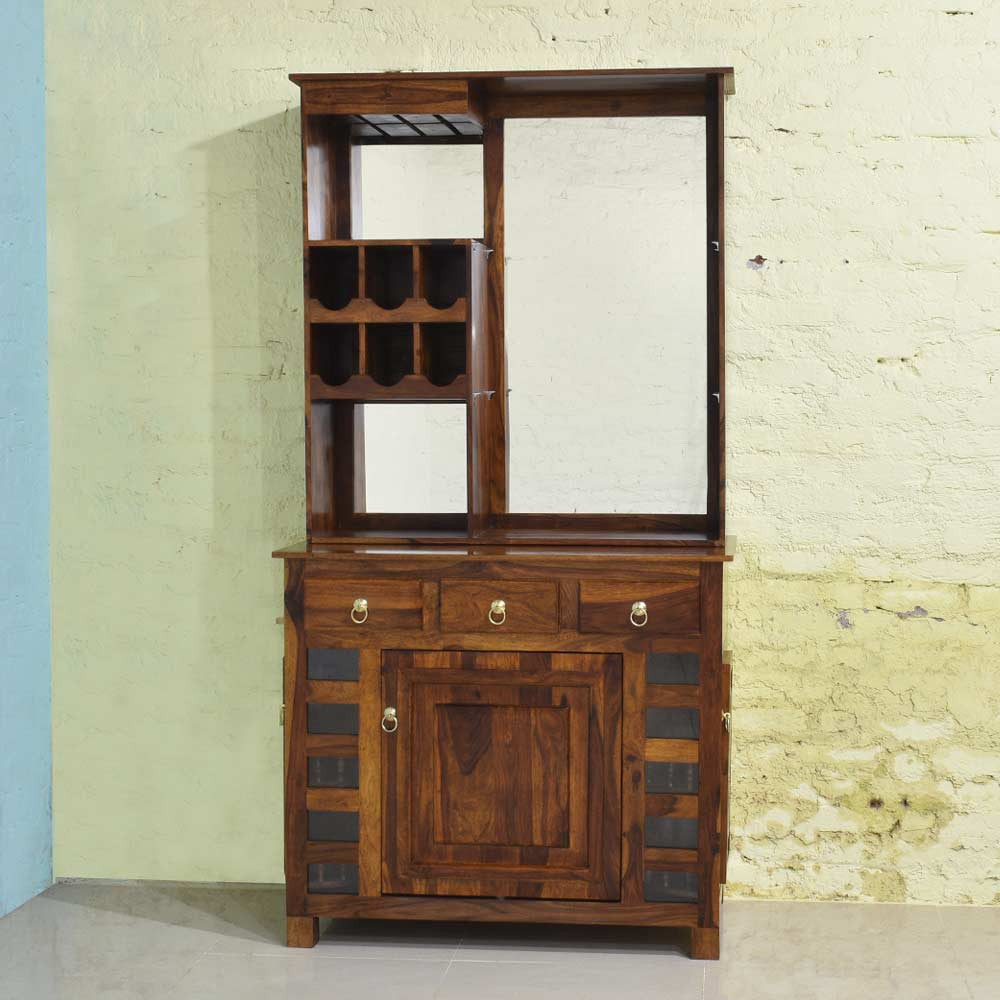 Laila Sheesham Wood Bar