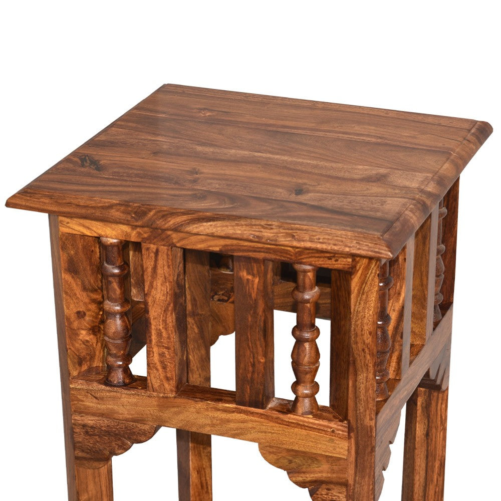 Ellianna Sheesham Wooden Lamp Stand