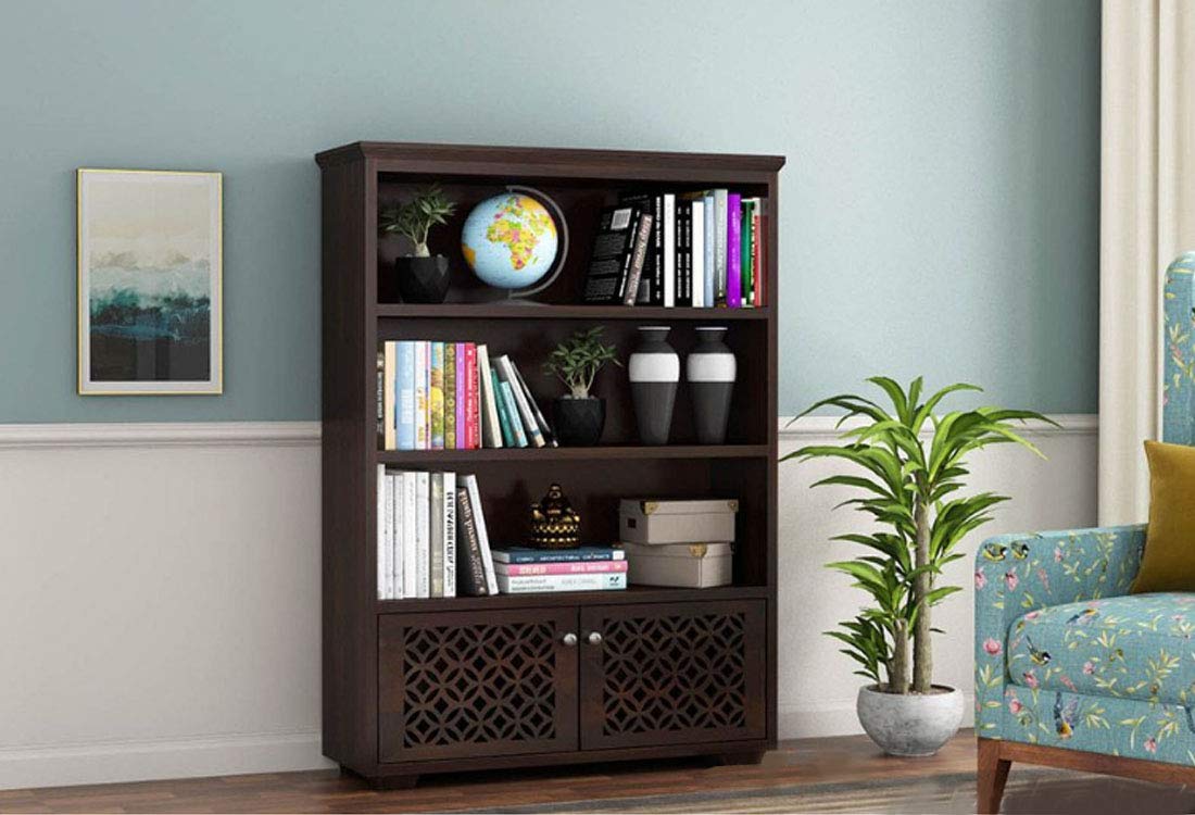Kehlani Sheesham Wooden 2 Door CNC Bookshelf