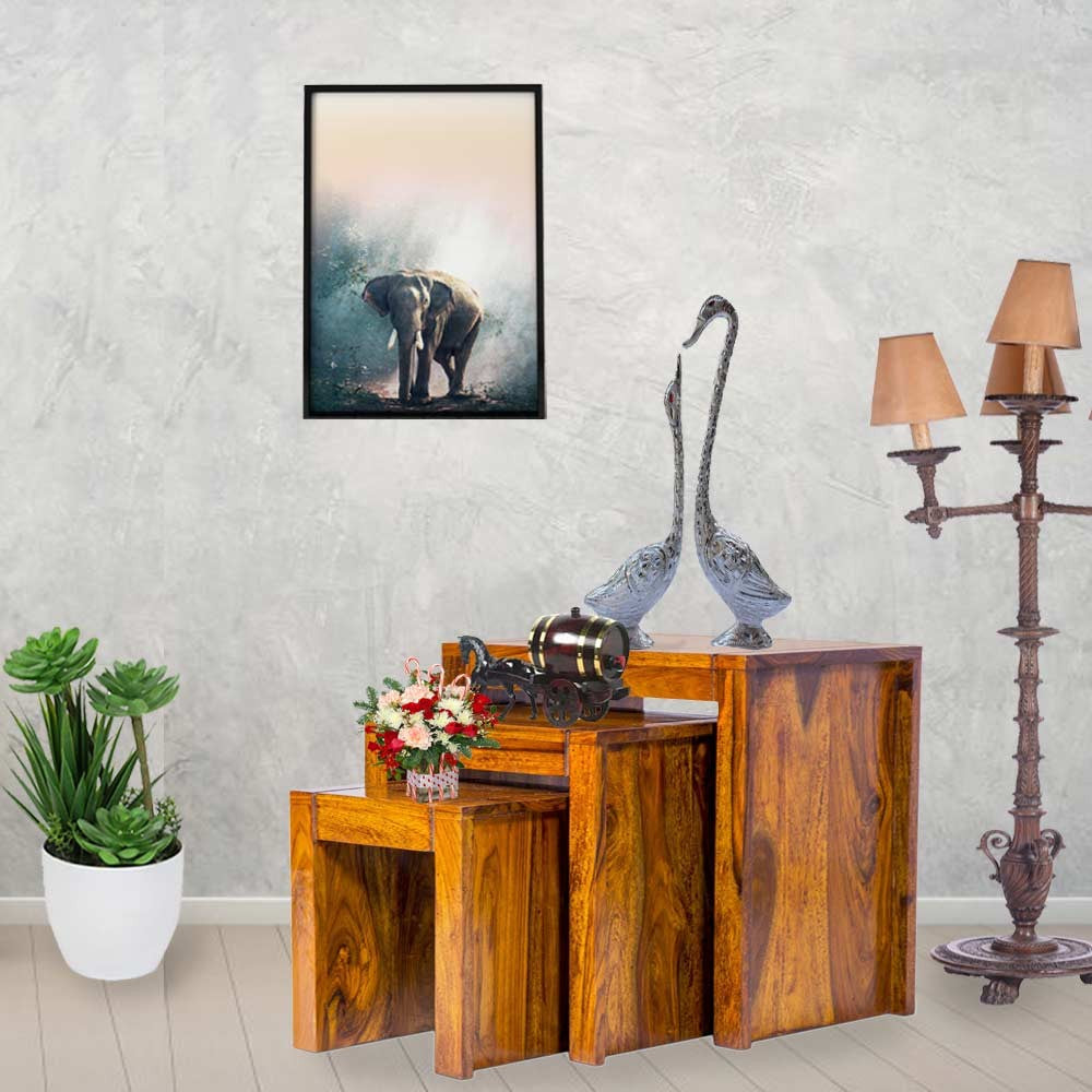 Brooklynn Sheesham Wooden Stool set of 3