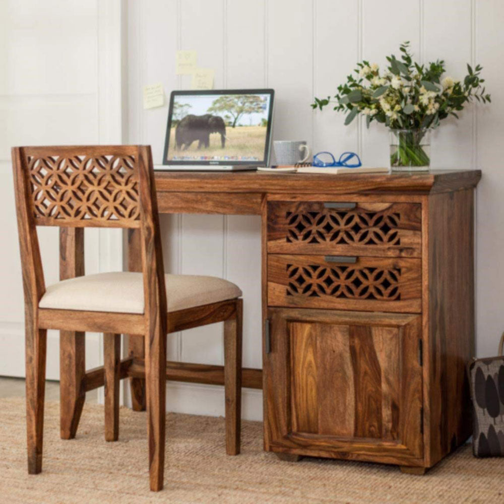 Norah Wood Study and Office Table With Chair