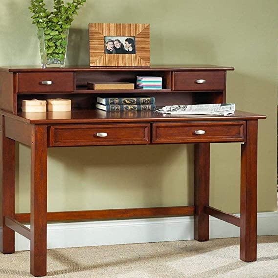 Wrenley Wood Writing Study Table with 4 Drawers for Home and Office