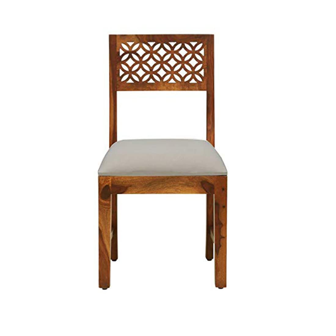 Chubster Wood Sheesham CNC Chair Dining Table in Natural