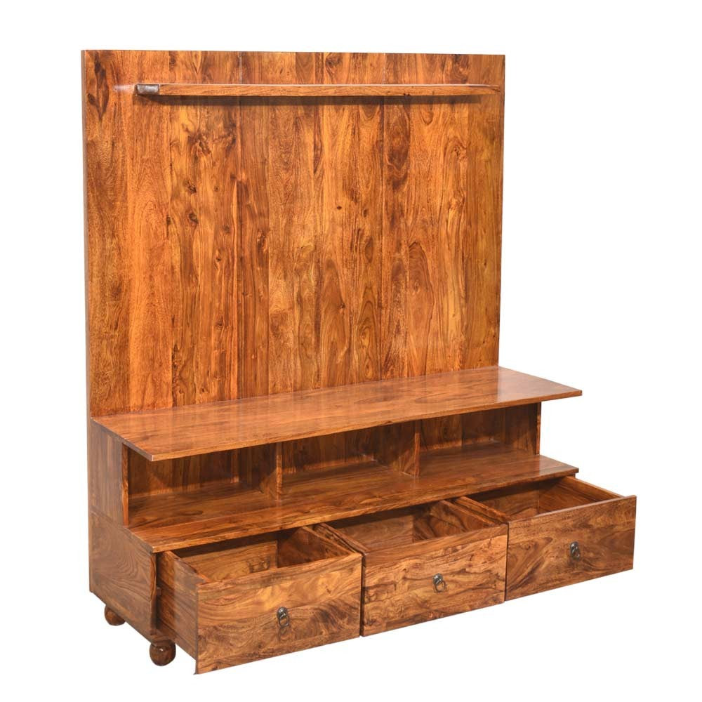 Amirah WOODEN TV & LED STAND CUM SHELF