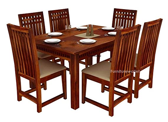Gemma Wood Dining Table 6 Seater | 6 Seater Dining Set