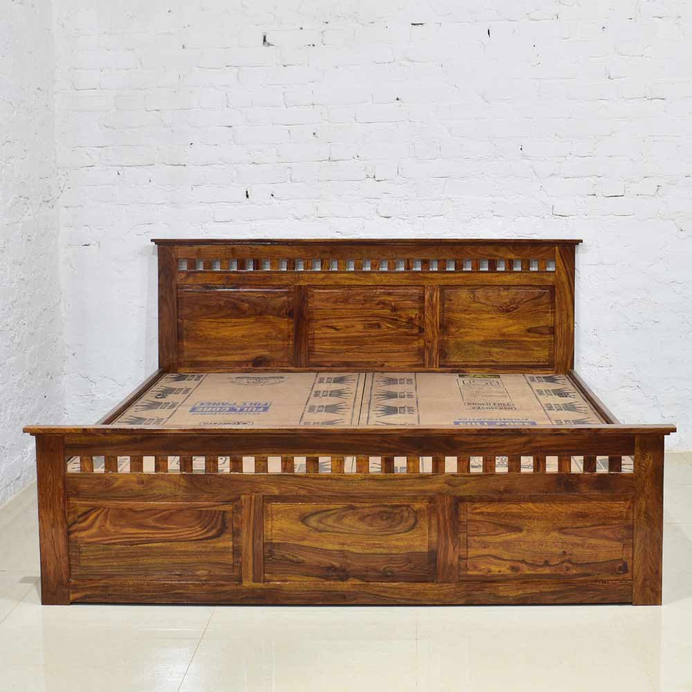 Deborah Sheesham Wood Kuber Bed with Storage