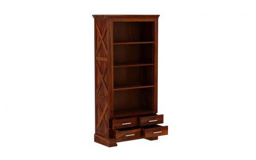 Valeria Sheesham Wooden 4 Drawer Bookshelf