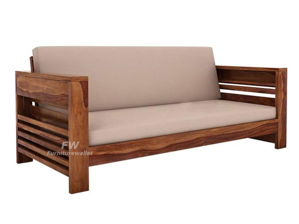 Brianna Sheesham Wood Sofa Set for Living Room Without Pillow